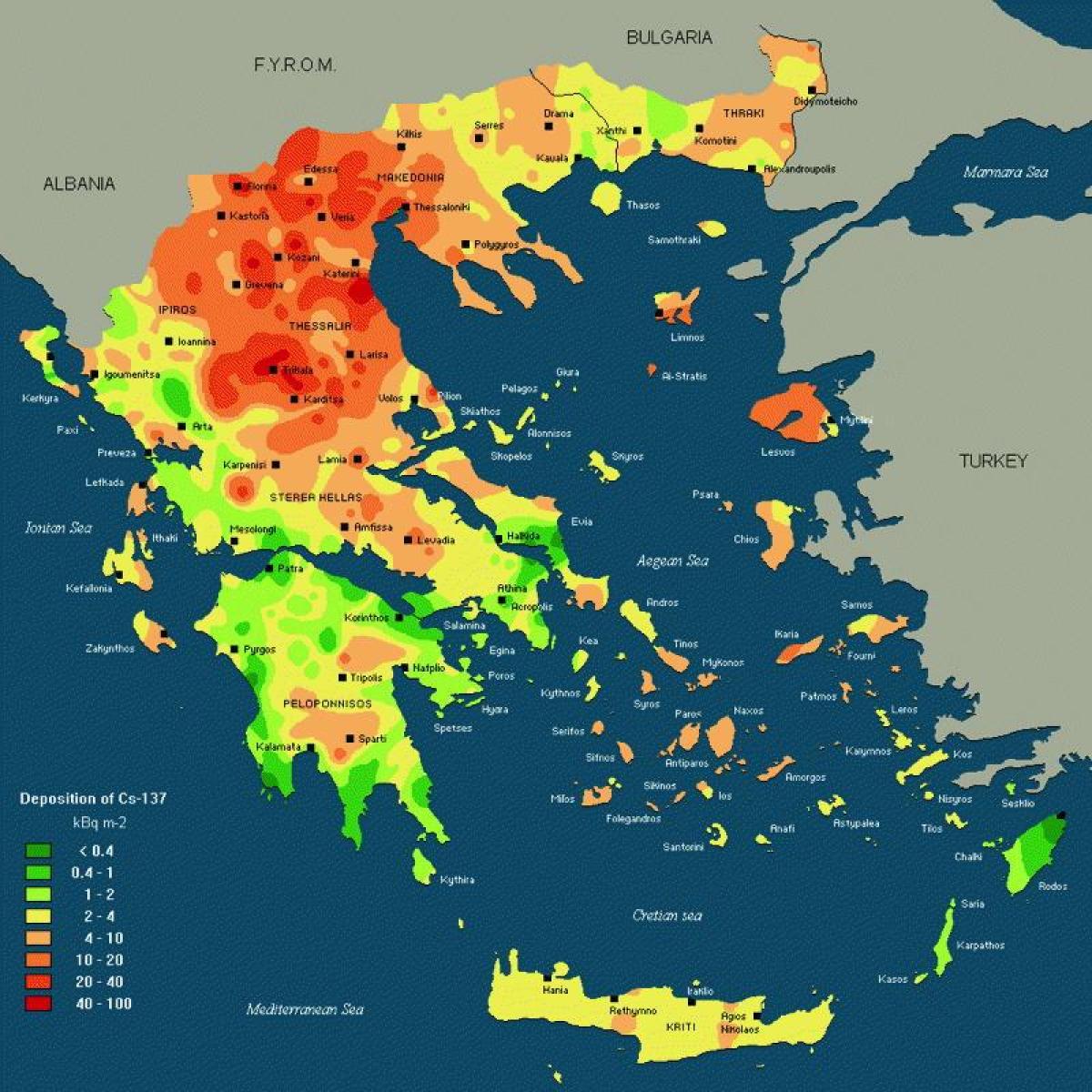 Grecia mapa del tiempo Clima mapa de Grecia (Sur de Europa Europa)