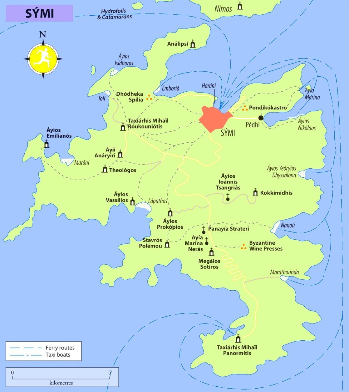 Symi mapa de Grecia