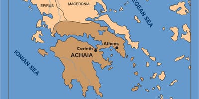 Mapa De Corinto, Grecia