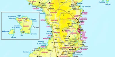 Mapa de chios, Grecia