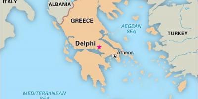 Mapa de Grecia Delphi
