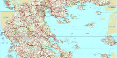 Mapa del norte de Grecia