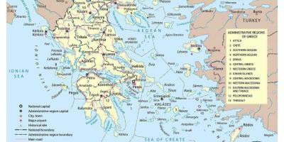 Mapa de Grecia aeropuertos