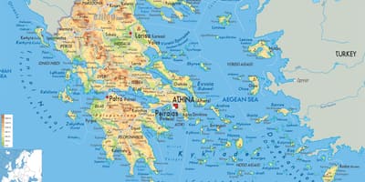Mapa geográfico de Grecia