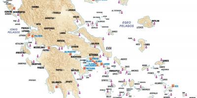 Hellas puertos mapa