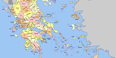 Mapa de Grecia regiones