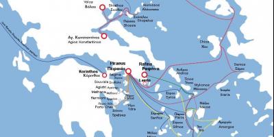 Grecia ferry mapa