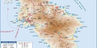 Mapa de ios Grecia