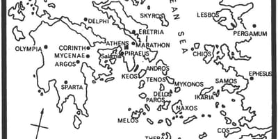 Mapa de la antigua Grecia hoja de cálculo