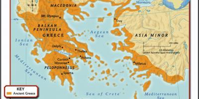 Grecia - Hellas Mapa Mapas De Grecia - Hellas (Sur De Europa - Europa)