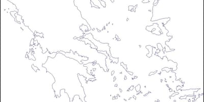 Grecia mapa en blanco