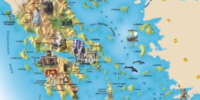 Mapa turístico de Grecia