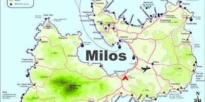 Mapa de milos, Grecia