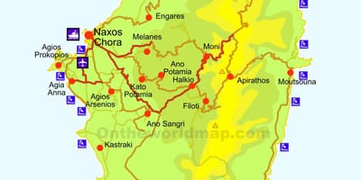 Mapa De Naxos, Grecia