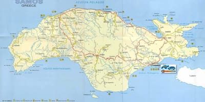 Mapa De Samos, Grecia