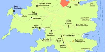 Symi mapa de Grecia